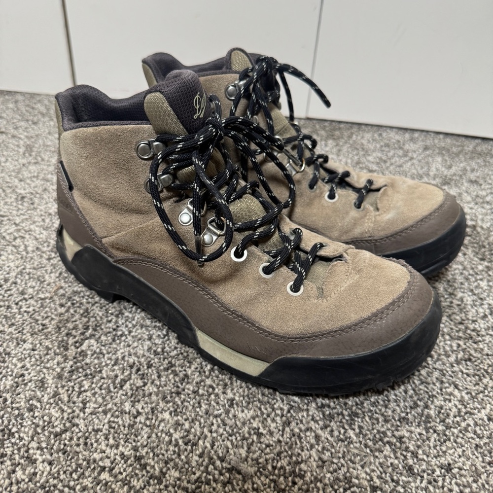 Danner Panorama Mid 6” Womans Waterproof Hiking Boot Suede Leather Gray Size 8.5